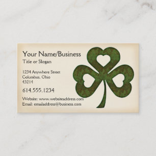 Carte de visite irlandais : : Trois shamrock