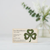 Carte de visite irlandais : : Trois shamrock (Debout devant)