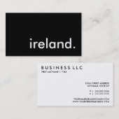 Carte De Visite irlande. (Devant / Derrière)
