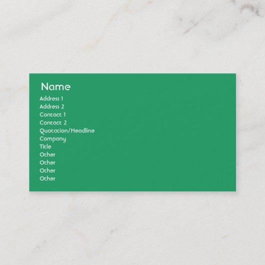 Carte De Visite Irlande - Affaires (Devant)