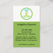 Carte De Visite Irrigation And Sprinkler Systems (Devant)