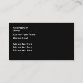 Carte De Visite Irrigation Et Arroseurs De Pelouse Modernes (Dos)