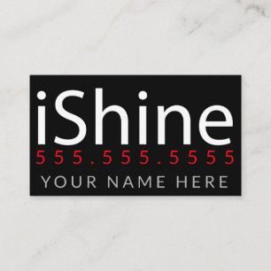 Carte De Visite iShine. Affaires faisantes le ménage de nettoyage