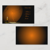 Carte de visite islamique de conception de bougie (Devant / Derrière)