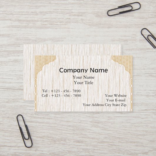 Carte de visite islamiste élégant (Devant/Arrière en situation)