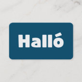 Carte De Visite Islandais Halló { Hello ) Íslenska (Devant)