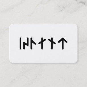 Carte De Visite Islande ᛁᛋᛚᛅᚾᛏ ~ Runes Futhark jeune