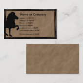 Carte De Visite Islande Horse Silhouette Profil personnel (Devant / Derrière)