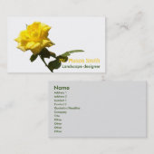 Carte De Visite Isoler rose jaune - modèle (Devant / Derrière)