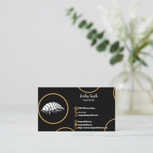 Carte de visite Isopod Rolly Poly (Debout devant)