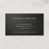 Carte De Visite IT Consultant Black Professional  (Dos)