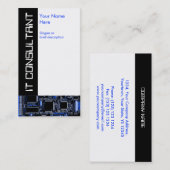 Carte de visite "IT Consultant" de Circuit Blue 2 (Devant / Derrière)