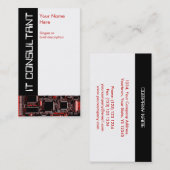 Carte de visite "IT Consultant" de Circuit Red 2 (Devant / Derrière)