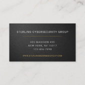 Carte De Visite IT Cybersecurity Black Professional  (Dos)