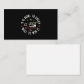 Carte De Visite It is fatal to enter a without the will to win (Devant / Derrière)