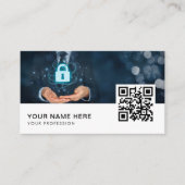 Carte De Visite IT-Sécurité Internet sécurité cybersecuri QR Code (Devant)