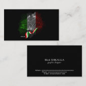 Carte De Visite Italian flag (Devant / Derrière)