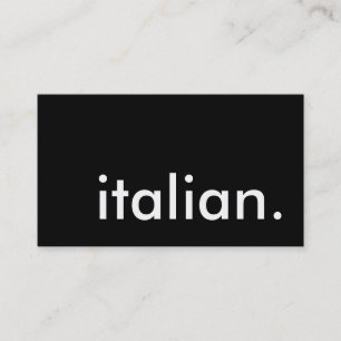 Carte De Visite italien.