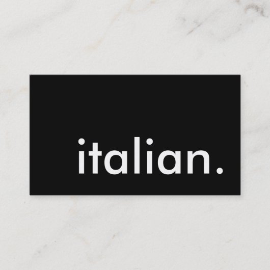 Carte De Visite italien. (Devant)