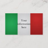Carte de visite italien de drapeau (Dos)