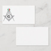 Carte De Visite Italy freemasonry sign (Devant / Derrière)