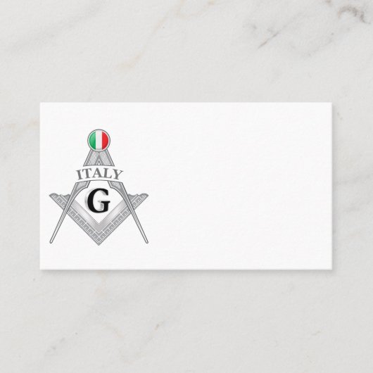 Carte De Visite Italy freemasonry sign (Devant)