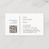Carte De Visite Ivoire 3D Magnolia Rustique | Code QR (Dos)
