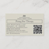 Carte De Visite *~* Ivoire QR Agate Glam Luxe Parties scintillant  (Dos)