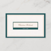Carte De Visite Ivoire Turquoise classique (Devant)