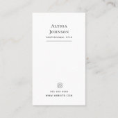 Carte De Visite Ivoirienne Brown Calico Cloud Chat Minimal (Dos)