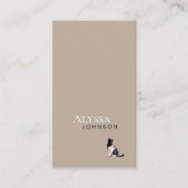 Carte De Visite Ivoirienne Brown Calico Cloud Chat Minimal (Devant)