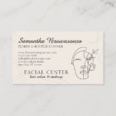 Carte De Visite Ivoirienne moderne maquillage femme visage cheveux (Dos)