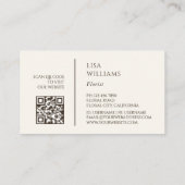 Carte De Visite Ivory 3D Magnolia Rustique | Code QR (Dos)