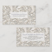 Carte De Visite Ivory Acanthus (Devant / Derrière)