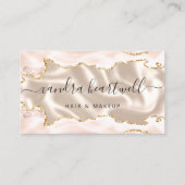 Carte De Visite Ivory Agate Gold Parties scintillant Luxe (Devant)