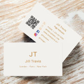 Carte De Visite Ivory cream gold modern minimalst