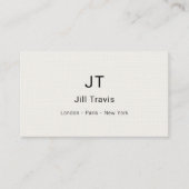 Carte De Visite Ivory cream modern minimalst luxury (Devant)