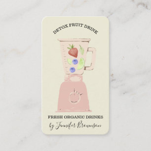 Carte De Visite Ivory Detox Fruits frais Boire Blender
