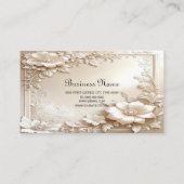 Carte De Visite Ivory Flowers Business Card (Dos)