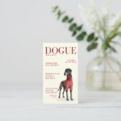 Carte De Visite Ivory Great Dane Dogue Magazine Business Card (Debout devant)