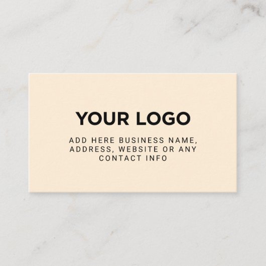 Carte De Visite Ivory | Logo de société simple (Devant)