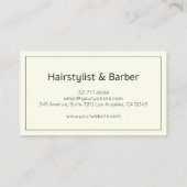 Carte De Visite Ivory Luxury Personalized Monogram Letter Name (Dos)