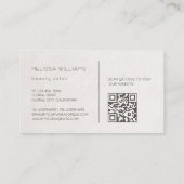 Carte De Visite Ivory Sculptural 3D Flowers (Dos)