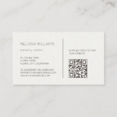 Carte De Visite Ivory Sculptural 3D Flowers (Dos)