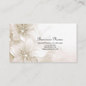 Carte De Visite Ivory White Flowers Business Card (Dos)