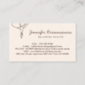 Carte De Visite Ivy Beige Blush Dance School Ballet (Dos)