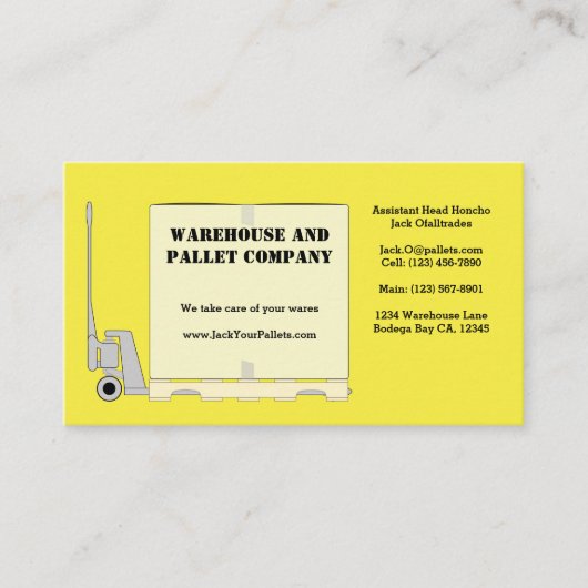 Carte De Visite Jack à palettes (Devant)