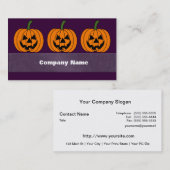 Carte De Visite Jack O'Lantern (Devant / Derrière)