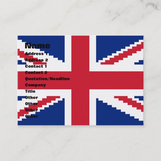 Carte De Visite Jack Pixel Union 8 bits (Devant)