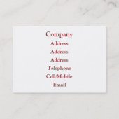 CARTE DE VISITE JACK RUSSELL TERRIER CHIEN (Dos)